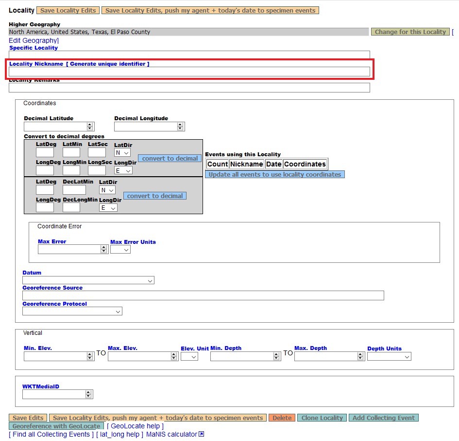 How To Create a Locality